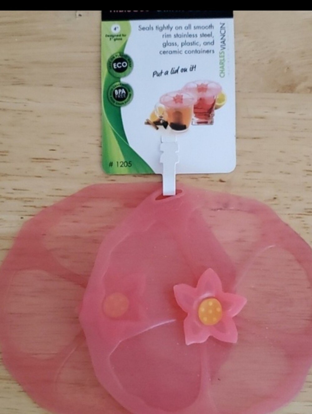 Pink Flower Silicone Lid